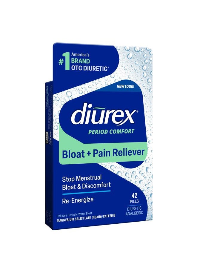 Diurex Water Pills + Pain Relief - Relieve Water Bloat, Cramps, & Fatigue - 42 Count  - Image 1