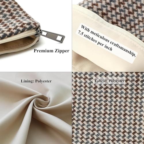 BBORGDC Small Cosmetic Bag Set of 3 for Purse, Tweed Makeup Bags, 3 Sizes Zipper Pouch Organizer for Travel & Toiletries, Gift for Her Birthday, Bridesmaid & Best Friend - Image 5