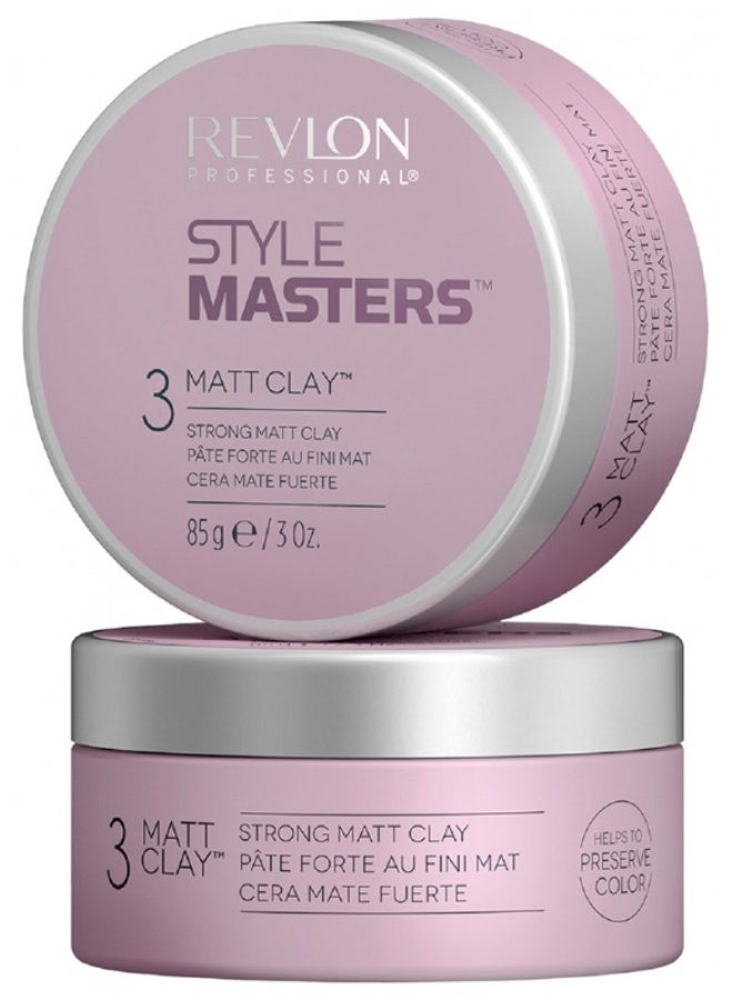 Revlon Professional Style Masters 3 Matt Clay Cire Pâte Forte au Fini Mat 85 g - Image 1