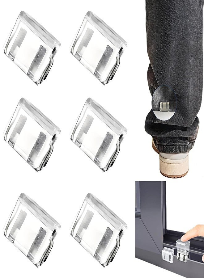 TARINI Pant Leg Clips, Window Stopper, Window Lock, 6 Pcs Invisible Clips - Pant Leg Hem Clips & Window Screen Fasteners, Discreet Clothing & Screen Fixing Clips - Image 1