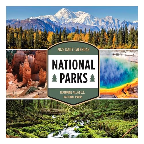 TF PUBLISHING 2025 National Parks Daily Desktop Calendar - Home & Office Organization - Small Desk Top Calendar - Full-Color Tear-Off Pages - Standing Fold-Out Cardboard Easel for Desks - 5.25”x5.25” - Image 3