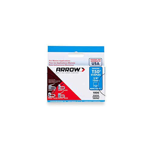 Arrow Fastener 506M1 Heavy Duty T50 Monel Staples for Marine Applications, 3/8-Inch Leg Length, 3/8-Inch Crown Size, 1000-Pack - Image 1