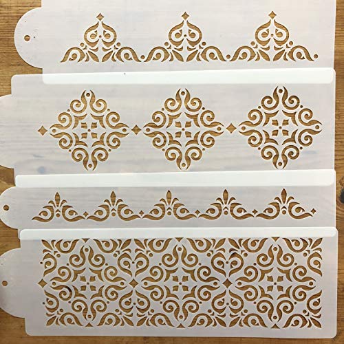 Designer Stencils C540 Mexican Tile Cake Stencil Set, Beige/semi-transparent - Image 5
