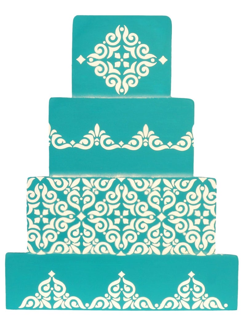 Designer Stencils C540 Mexican Tile Cake Stencil Set, Beige/semi-transparent - Image 3