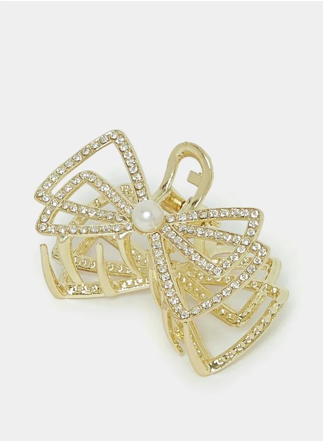 ستايلي Embellished Ribbon Style Hair Claw