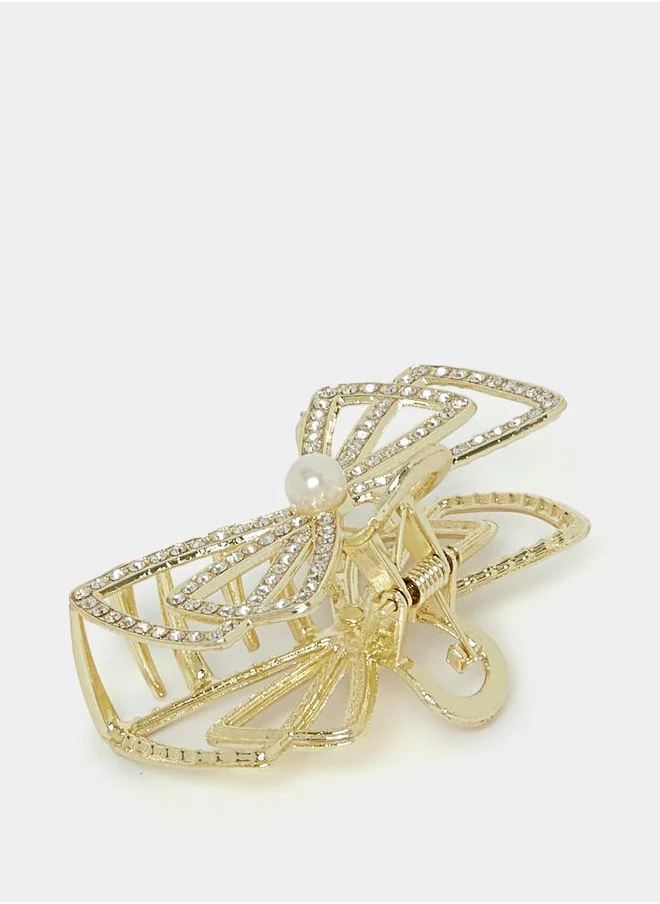 ستايلي Embellished Ribbon Style Hair Claw