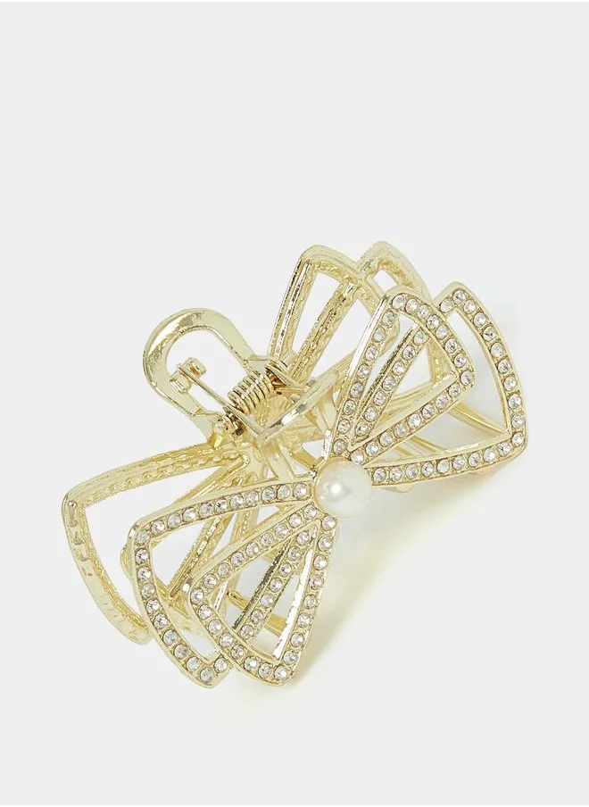 ستايلي Embellished Ribbon Style Hair Claw