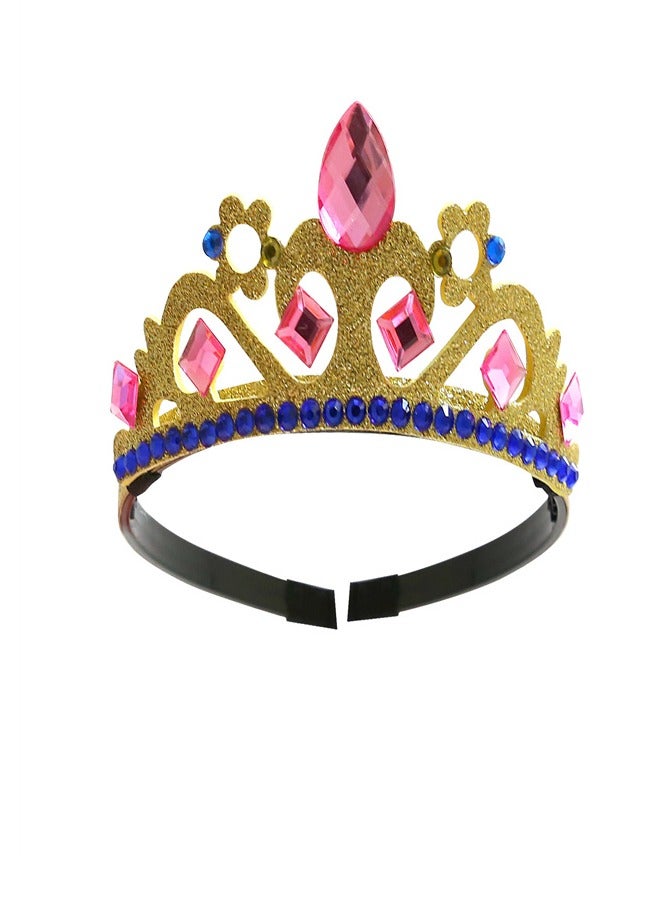 Loquat New Birthday Gift Children's Crown Hairband Rose red  - Image 3
