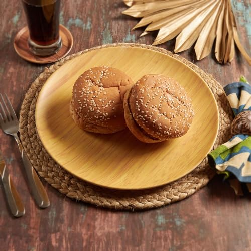 Red Butler Eco-Friendly Bamboo Fiber Plates | Set of 4 Dinner Plates (11-Inch) | Reusable and Stain Resistant | Sturdy Weight and Durable | Microwave & Dishwasher Safe | Elegant Wooden Design - Image 4
