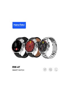 Haino Teko Smart Watch RW47 Round Shape Large Screen AMOLED Display With 3 Pair Straps And Wireless Charger For Men's And Boys  - Image 1