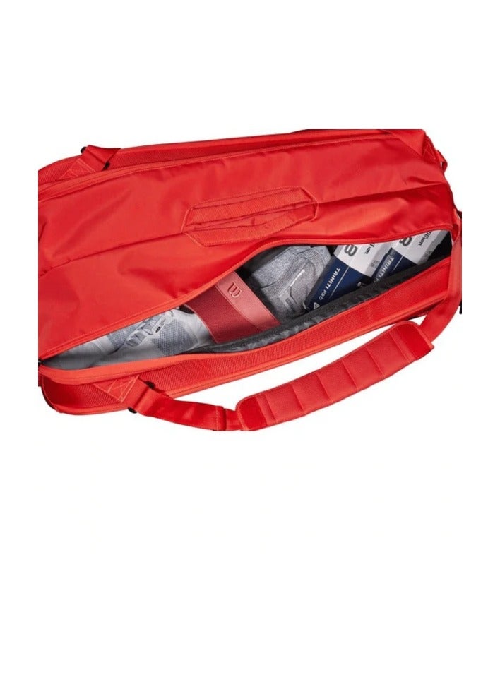 Wilson حامل مضارب تنس ويلسون سوبر تور، 9 قطع، أحمر - Image 2