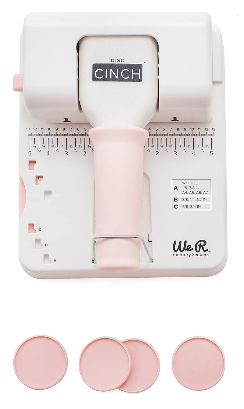 We R Memory Keepers We R Disc Cinch Book Binding Tool-White/Pink - Image 2
