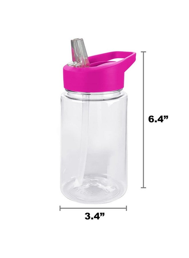 LOGOVISION Peppa Pig Kids Tritan Plastic Water Bottle with Straw Lid and Handle, Reusable Tumbler for Toddlers, Unisex for Girls and Boys, 12oz, Floral Wrap Scene - Image 4