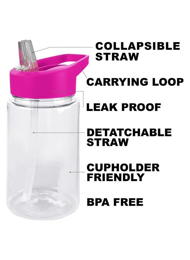 LOGOVISION Peppa Pig Kids Tritan Plastic Water Bottle with Straw Lid and Handle, Reusable Tumbler for Toddlers, Unisex for Girls and Boys, 12oz, Floral Wrap Scene - Image 3