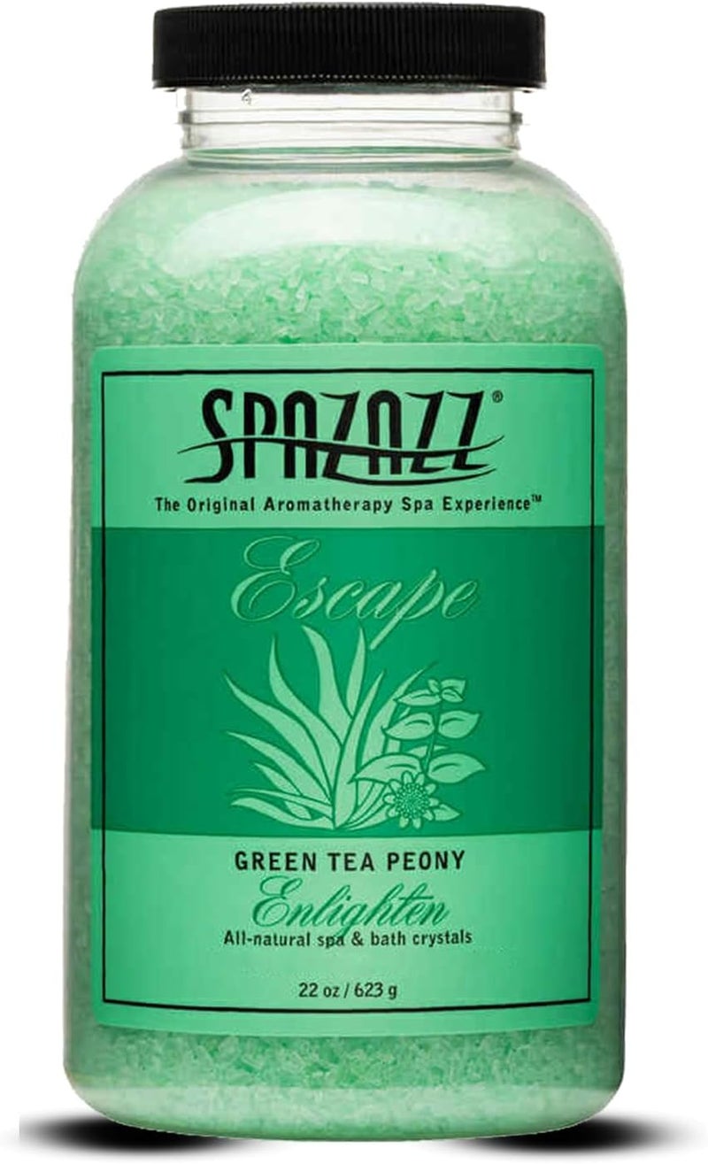 Spazazz Escape 22oz Green Tea Peony Spa and Bath Crystals - Image 1
