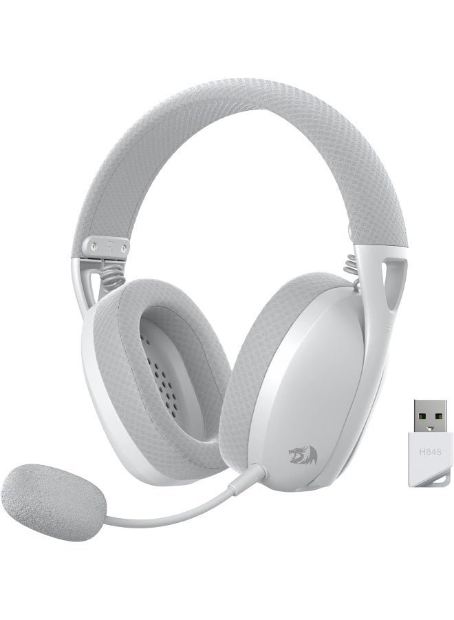 Redragon H848 Bluetooth Wireless Gaming Headset - Lightweight - 7.1 Surround Sound - 40MM Drivers - Detachable Microphone - Multi Platforms for PC, PS5/4/3, NS, Mobile - Image 1