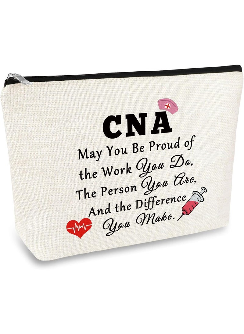 Mikela CNA Gift CNA Thank You Gifts Makeup Bag Certified Nursing Assistant Gifts CNA Cosmetic Bag Gifts for Women CNA Week Gifts Appreciation Gifts for CNA Leaving Retirement Gifts CNA Student Gifts 