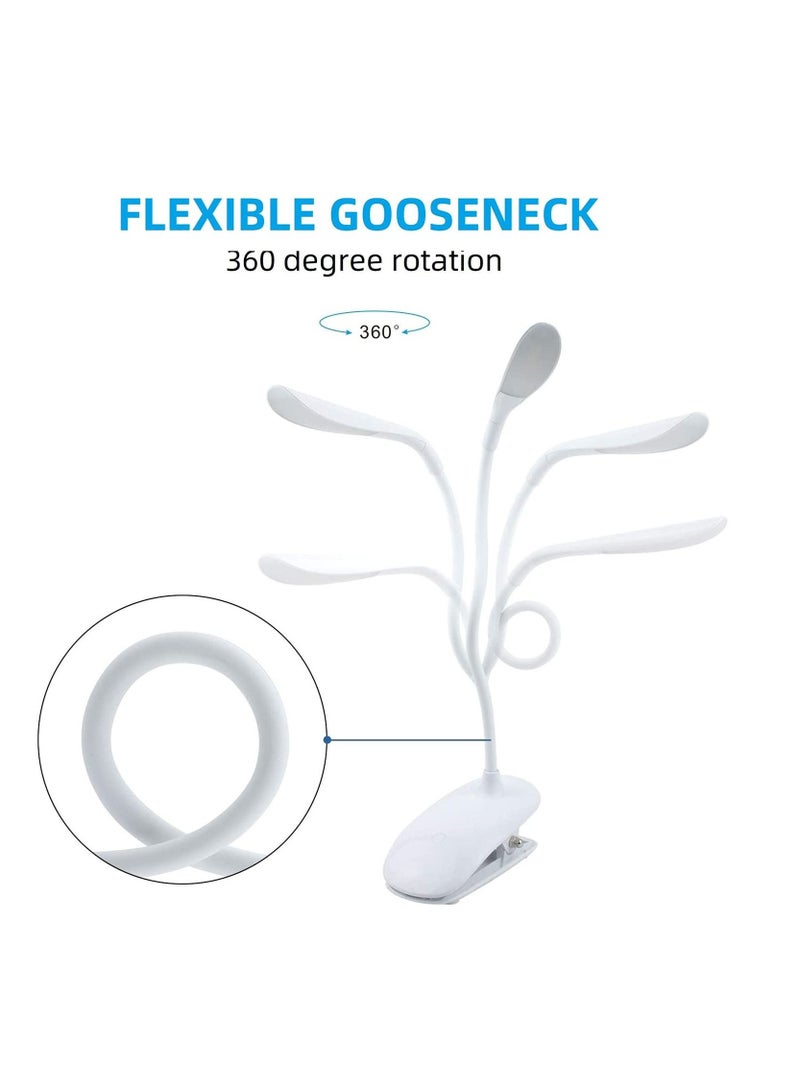 USB ABS Touch Sensor Clip on LED Table Desk Lamp - Image 3