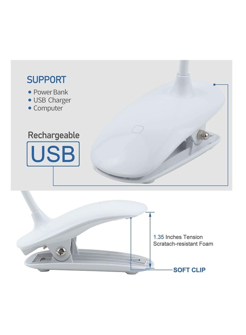 USB ABS Touch Sensor Clip on LED Table Desk Lamp - Image 5