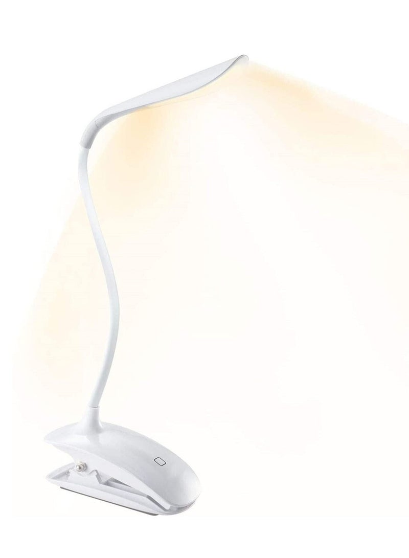 USB ABS Touch Sensor Clip on LED Table Desk Lamp - Image 1