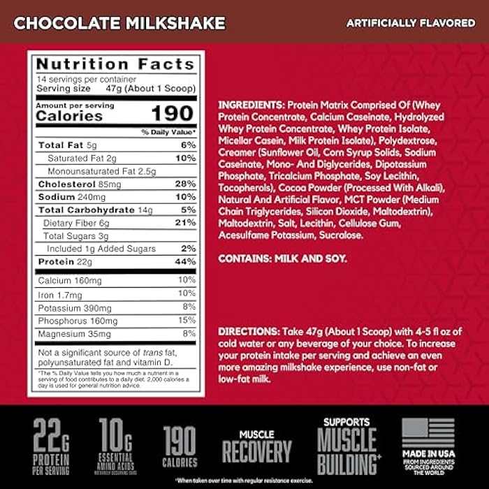 BSN SYNTHA-6 Premium Protein Powder with 6g of Fiber, Whey Protein, Micellar Casein, Milk Protein Isolate Blend, 5g Fat, Chocolate Milkshake, 14 Servings (Packaging May Vary) - Image 3