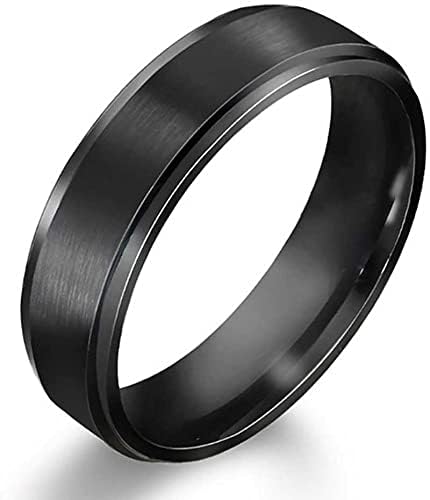 MEENAZ Titanium Stainless Steel Stylish adjustable size proposal Couple band thumb Silver Platinum gold combo Finger Ring for Men Mens gents unisex Boys Boyfriend MEN RINGS-AM08 (black, 18) - Image 2