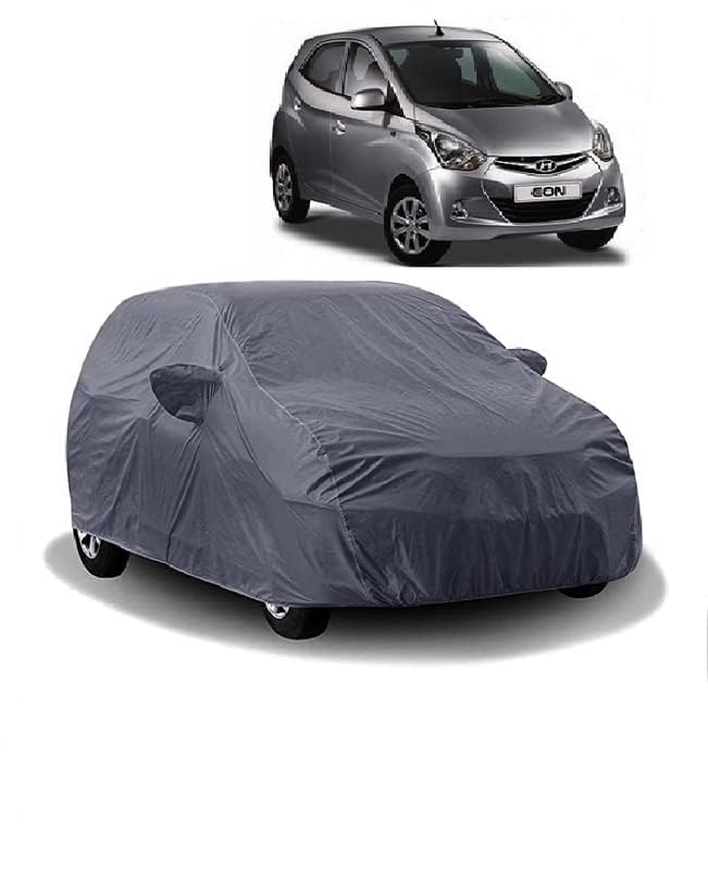 Carigiri Grey Car Body Cover for Hyundai Eon(Triple Stitched,Mirror Pockets,UV Resistant,Dustproof)(Models-2011, 2012, 2013, 2014, 2015, 2016, 2017, 2018, 2019, 2020, 2021) - Image 2