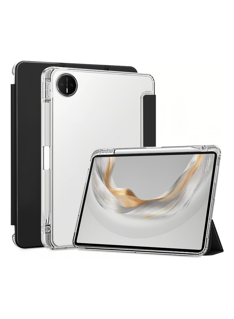 Compatible with Huawei MatePad Pro 12.2-inch 2025 Tablet Case TPU Slim Protective Case with Pencil Holder Auto Wake/Sleep Smart Transparent Hard Back Cover - Image 1