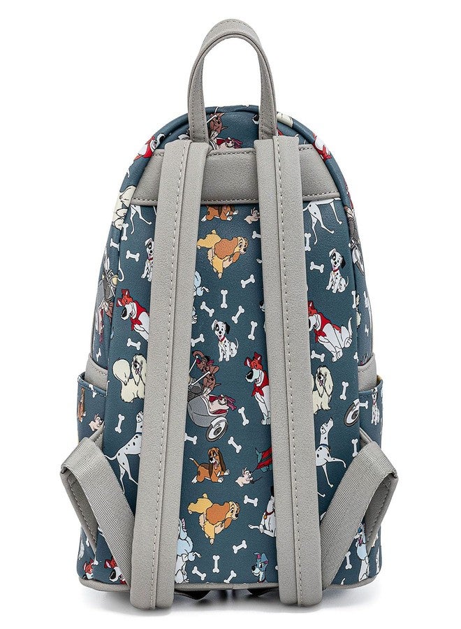 Loungefly Disney Dogs Mini-Backpack Handbag All Over Print Lady Tramp Dalmatians - Image 2