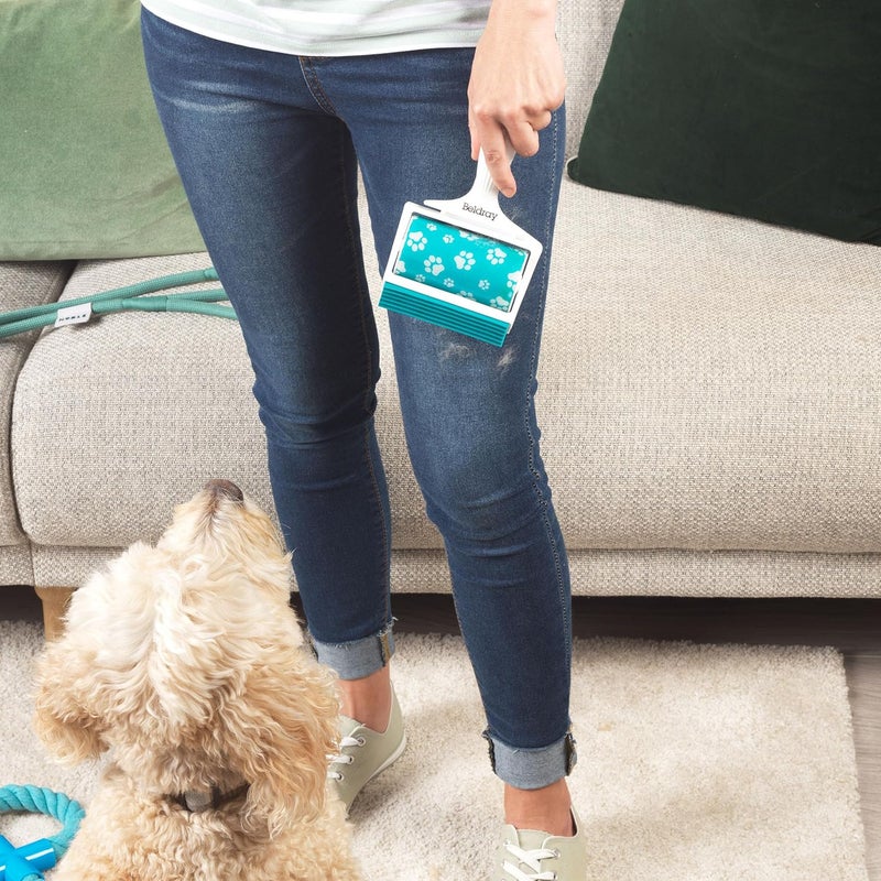 Beldray LA034221UFFEU7 Antibac Plus Gel Roller - Portable Sticky Pet Scraper Edge, Washable, Removes Lint, Fuzz, Dog and Cat Hair from Clothes/Upholstery, Blue Elegant practical multi-option build - Image 5