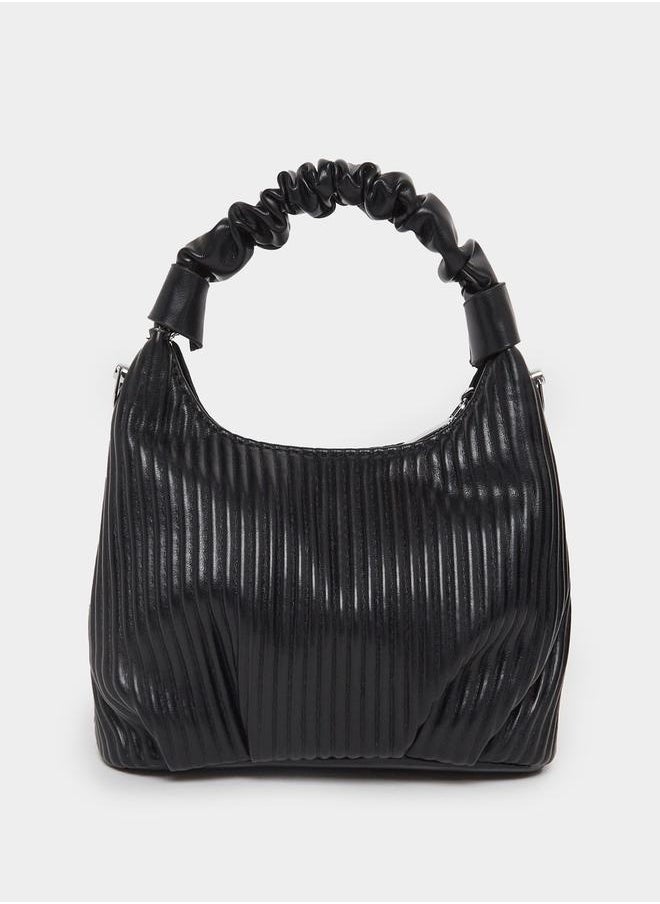 Styli Textured Mini Handbag with Detachable Strap  - Image 2
