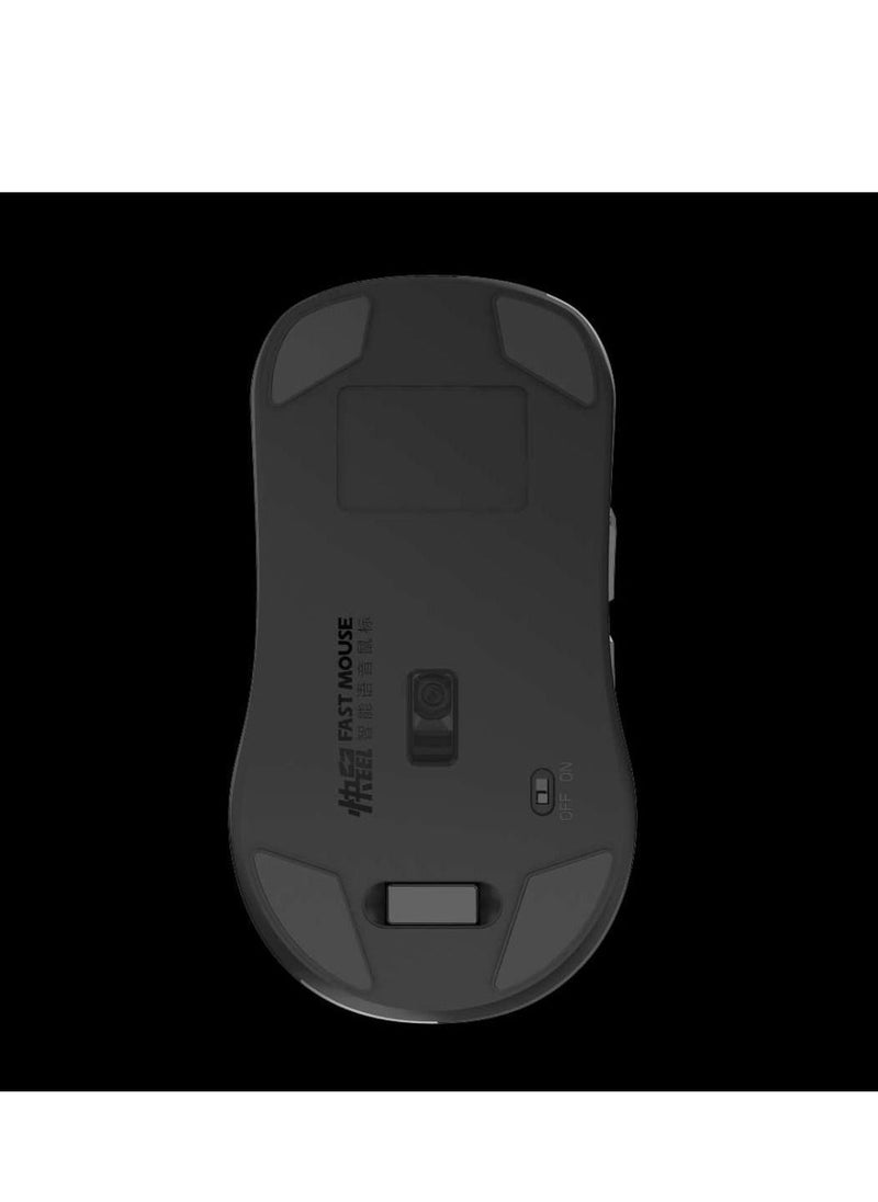 Other Manufacturer - USB Wireless 2.4GHz AIl Voice Mouse using For computers voice recognition Black - Image 1