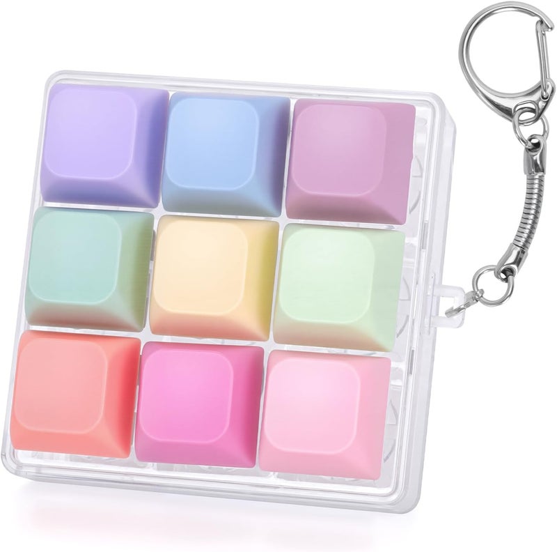 Dalycro Keyboard Fidget Toys for Adults, 9-in-1 Keyboard Clicker Fidget Keychain with Clicky Sound for Anxiety Stress Relief, Office Home Travel (9IN1-Style A) - Image 1