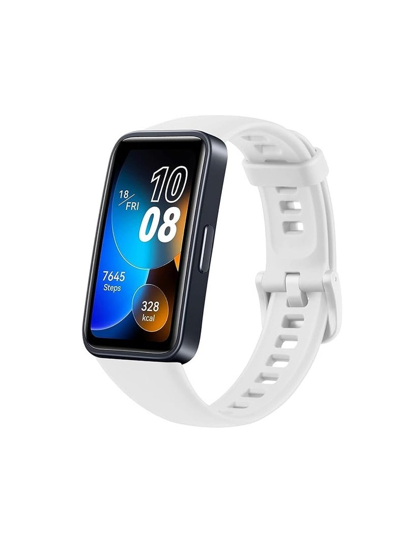Generic Replacement Strap Compatible for Honor Band 8 Huawei Band 8 Silicone Waterproof Smart Watch Band (white)  - Image 1