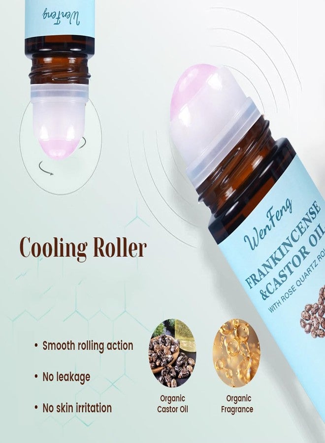 WenFeng Frankincense and Organic Castor Oil with Rose Quartz Roller Ball - Image 4