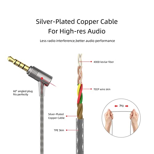 SoundMAGIC E11 Wired Earbuds No Microphone HiFi Stereo Earphones Noise Isolating in Ear Headphones Powerful Bass Tangle Free Cord Gunmetal - Image 5