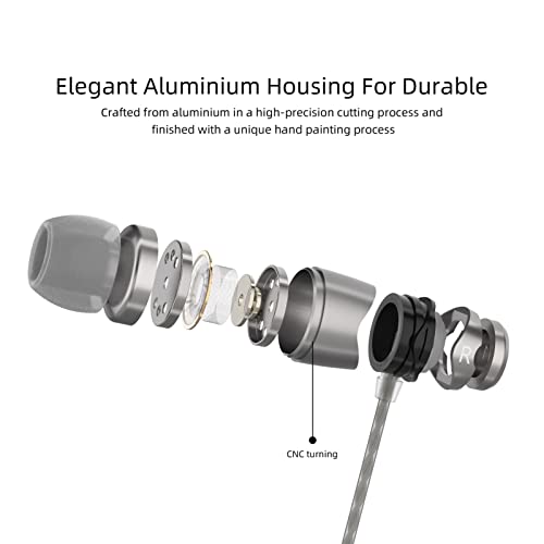 SoundMAGIC E11 Wired Earbuds No Microphone HiFi Stereo Earphones Noise Isolating in Ear Headphones Powerful Bass Tangle Free Cord Gunmetal - Image 2
