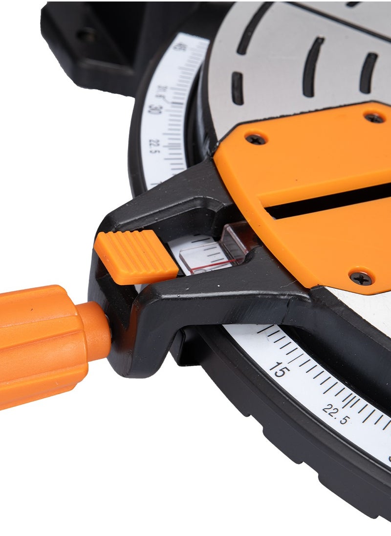 KSEIBI Mitre Saw 1800W, Saw Blade(255 X 30 X 40T), Dust Bag, 10" Miter Saw with Large Table Saw for woodworking, Accurate Miter Angles, 0-45° Bevel, Power Saw for Cutting, Trimming, Building Works, Included Cuts Wood Metal Plastic & More.  - Image 5