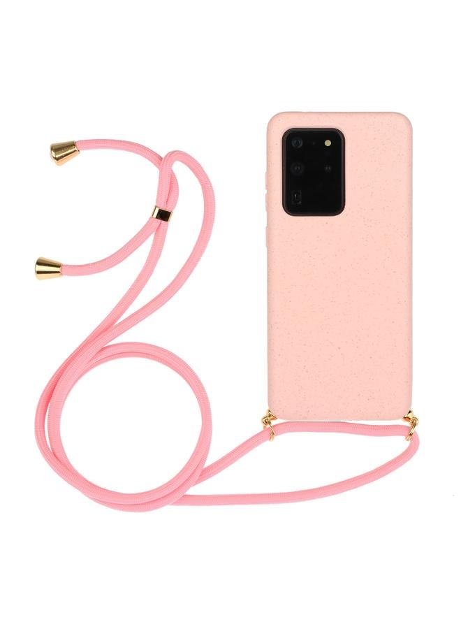 Zaboon Case For Galaxy S20 Ultra Wheat Straw Material + TPU Protective Case with Lanyard - Image 1