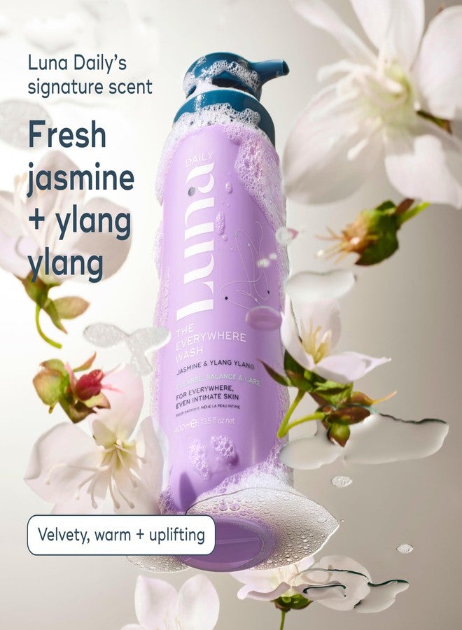 Luna Daily The Original Everywhere Wash | pH Balanced Body Wash for All Areas | Hydrating Gentle Daily Cleanser with Natural Coconut + Lactic Acid Prebiotics | Jasmine Ylang Ylang | 13.5 oz (400ml - Image 4