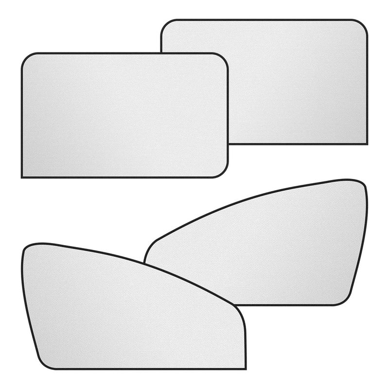 UHANBUT Magnetic Car Front & Rear Window Sun Shade, Full Blackout Auto Side Window Covers, UV Rays Protector Windshield Privacy Curtain, Sun Heat Blocker Auto Interior Accessory for SUV, Truck (4PCS) - Image 1