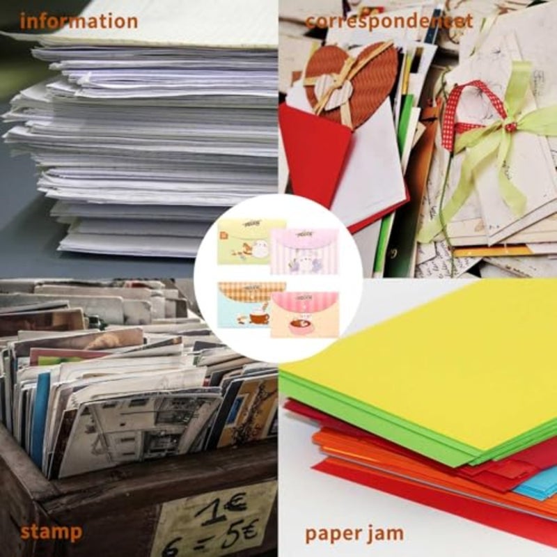 12 Pack A4 Plastic Document Folders with Snap Button, Waterproof Durable File Organizer for School, Office and Home, Floral and Cartoon Design Document Holder Sleeves for Work and Document Storage - Image 4