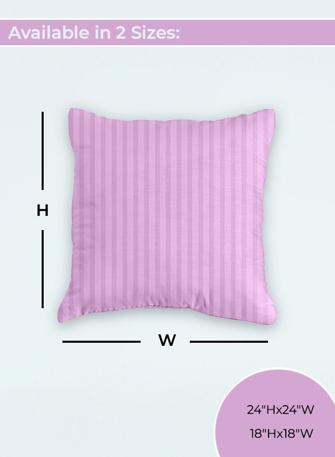 Eworld Set of 4 Cotton Cushions, 400 Thread Count Decorative Striped Farmhouse Lines Cushion for Home Decor in Living Rooms, Patios, Couches & Chairs, Available in 5 Colors & 2 Sizes - Image 2