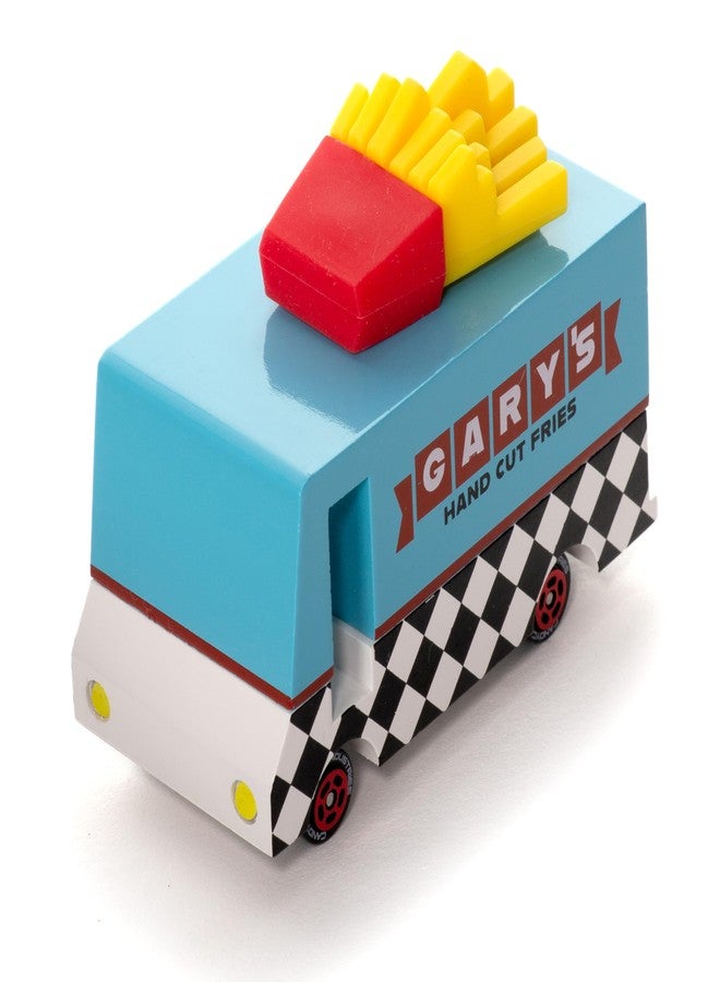 CANDYCAR Candylab Toys CANDYCAR® Wooden Food Truck Collection - French Fry Van, Premium Handcrafted Beech Wood Toy Car - Image 1