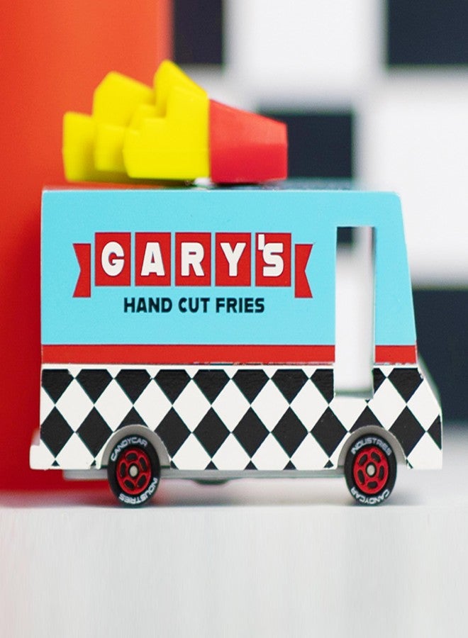 CANDYCAR Candylab Toys CANDYCAR® Wooden Food Truck Collection - French Fry Van, Premium Handcrafted Beech Wood Toy Car - Image 2