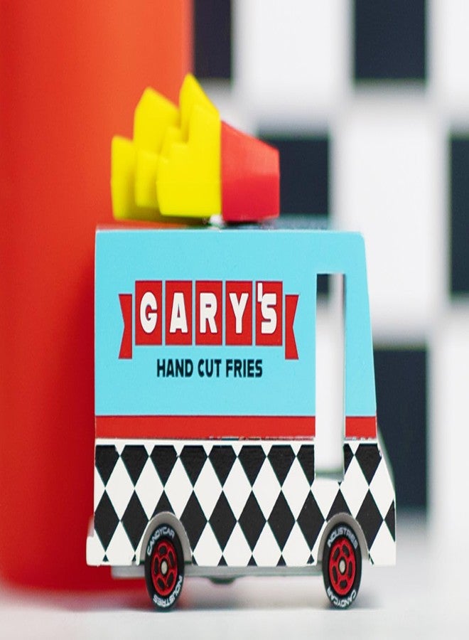 CANDYCAR Candylab Toys CANDYCAR® Wooden Food Truck Collection - French Fry Van, Premium Handcrafted Beech Wood Toy Car - Image 5