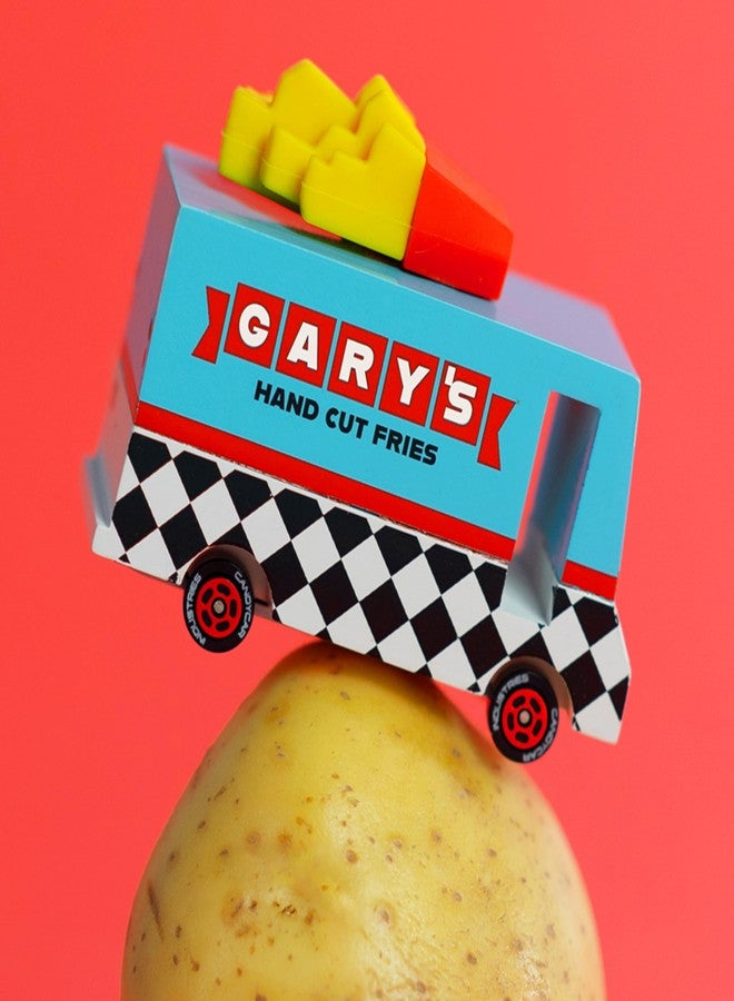 CANDYCAR Candylab Toys CANDYCAR® Wooden Food Truck Collection - French Fry Van, Premium Handcrafted Beech Wood Toy Car - Image 3