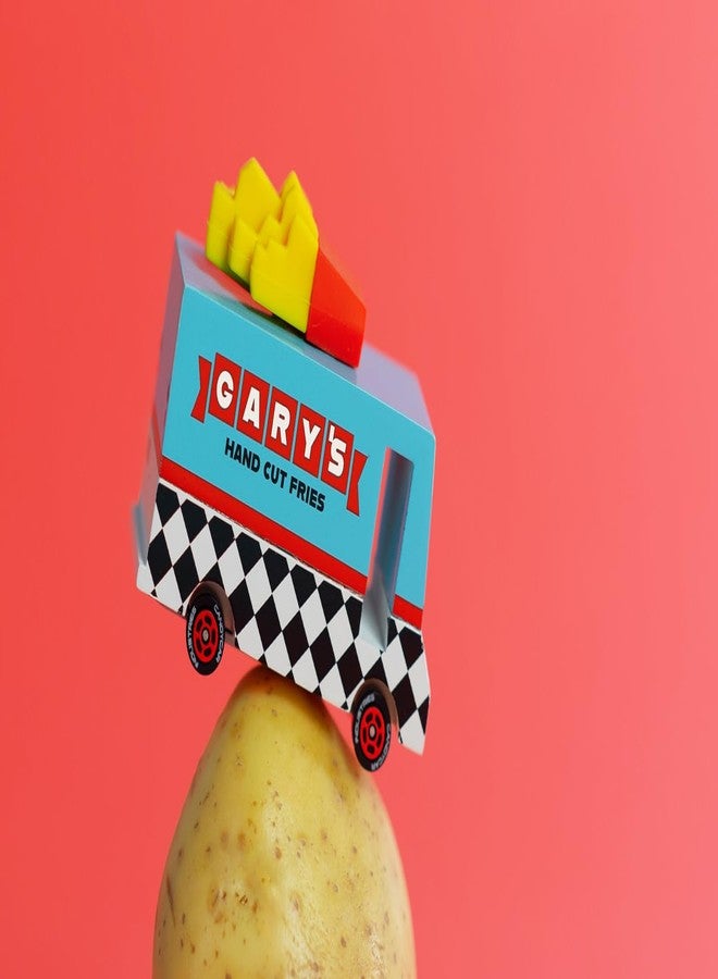 CANDYCAR Candylab Toys CANDYCAR® Wooden Food Truck Collection - French Fry Van, Premium Handcrafted Beech Wood Toy Car - Image 4