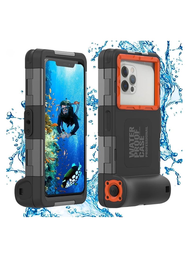 General IP68 Waterproof Case for iPhone 16/Plus/Pro/Pro Max Universal Diving Underwater Phone Case Sealed Underwater Photography Protective Cover Suitable for Swimming & Snorkeling  - Image 1