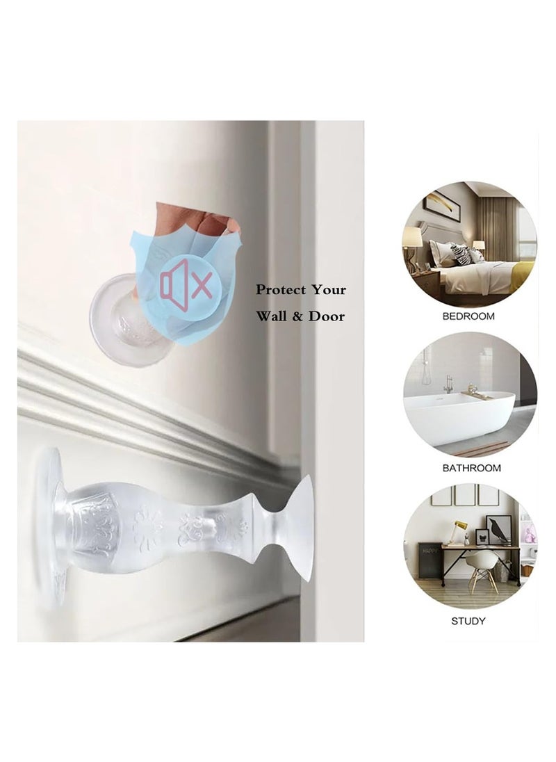 KASTWAVE 8 قطع من مثبطات الأبواب، مثبطات الأبواب السيليكونية بدون أضرار مع مثبطات أبواب مطاطية قابلة لإعادة الاستخدام مقاومة للماء للأحمال الثقيلة، لا حاجة للحفر تخفيف الاصطدام بدون أثر  - Image 2